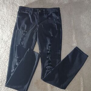 Express Black Distressed Skinny Jeans Great Condition